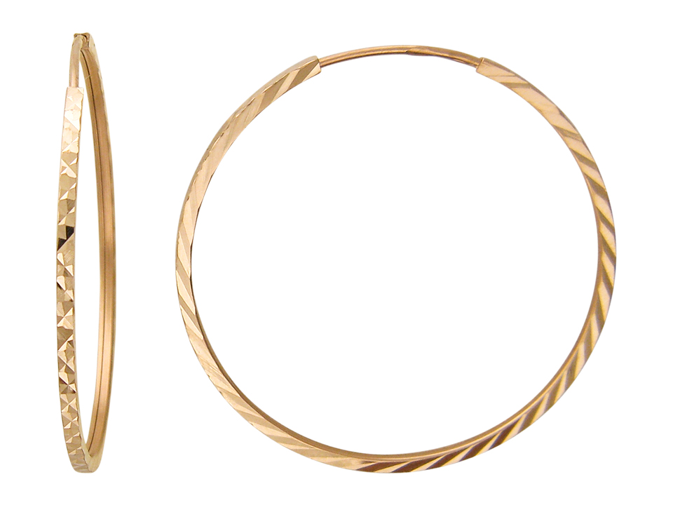 Сережки кольца золотые средние