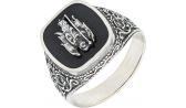 Мужская серебряная печатка перстень ФИТ 007210-f с лидитом