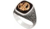 Мужская серебряная печатка перстень ФИТ 007213-f с лидитом