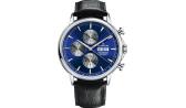 Мужские швейцарские механические наручные часы Edox 01120-3BUIN с хронографом
