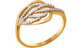 Золотое кольцо SOKOLOV 016500_s с фианитами