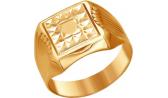 Мужская золотая печатка перстень SOKOLOV 016682_s