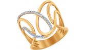 Золотое кольцо SOKOLOV 017030_s с фианитами