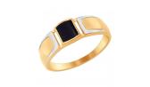 Золотое кольцо SOKOLOV 017101_s с эмалью