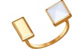 Золотое кольцо SOKOLOV 017127_s с ситаллом