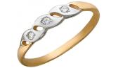 Золотое кольцо Эстет 01K110154 с фианитами