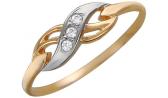 Золотое кольцо Эстет 01K111016 с фианитами