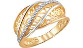Золотое кольцо Эстет 01K1110460 с фианитами