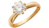 Золотое помолвочное кольцо Эстет 01K114861 с фианитом