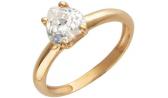 Золотое помолвочное кольцо Эстет 01K114962 с фианитом