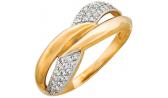 Золотое кольцо Эстет 01K115485 с фианитами