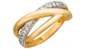 Золотое кольцо Эстет 01K115490 с фианитами