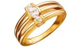 Золотое кольцо Эстет 01K115529 с фианитами