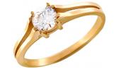 Золотое помолвочное кольцо Эстет 01K115708 с фианитом