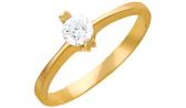 Золотое помолвочное кольцо Эстет 01K115749 с фианитом