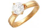 Золотое помолвочное кольцо Эстет 01K116363 с фианитом