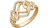 Золотое кольцо Эстет 01K116526 с фианитами