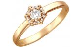 Золотое помолвочное кольцо Эстет 01K116539 с фианитами