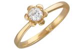 Золотое помолвочное кольцо Эстет 01K116720 с фианитом