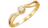 Золотое помолвочное кольцо Эстет 01K116734 с фианитом
