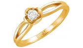 Золотое помолвочное кольцо Эстет 01K116806 с фианитом
