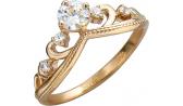 Золотое кольцо корона Эстет 01K117040 с фианитами