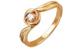 Золотое помолвочное кольцо Эстет 01K118173 с фианитом