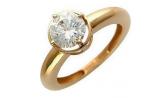 Золотое кольцо Эстет 01K134891 с фианитом