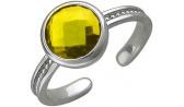 Серебряное кольцо Эстет 01K258035YE с ювелирным стеклом