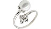 Серебряное кольцо Эстет 01K258209 с жемчугом, фианитом
