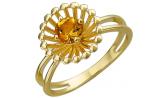 Золотое кольцо Эстет 01K337999 с цитрином