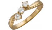 Золотое кольцо Эстет 01K613856 с бриллиантом