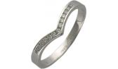 Наборное кольцо из белого золота Эстет 01K625259 с бриллиантом