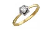 Золотое помолвочное кольцо Эстет 01K636774 с бриллиантом