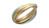 Золотое обручальное парное кольцо Эстет 01O060022