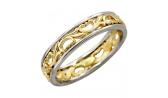 Ювелирное золотое обручальное парное кольцо Эстет 01O060240ZH