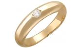 Золотое обручальное парное кольцо Эстет 01O110044 с фианитом