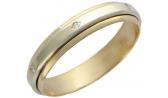 Золотое обручальное парное кольцо Эстет 01O160023 с фианитами