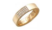 Ювелирное золотое обручальное парное кольцо Эстет 01O610074 с бриллиантом