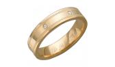 Золотое обручальное парное кольцо Эстет 01O610117 с бриллиантом