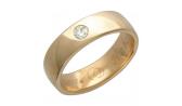 Золотое обручальное парное кольцо Эстет 01O610124 с бриллиантом