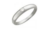 Обручальное парное кольцо из белого золота Эстет 01O620044 с бриллиантом