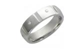 Обручальное парное кольцо из белого золота Эстет 01O620101 с бриллиантом