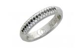 Обручальное парное кольцо из белого золота Эстет 01O620152 с бриллиантом