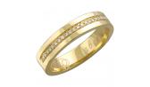 Золотое обручальное парное кольцо Эстет 01O630229 с бриллиантом