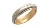 Золотое обручальное парное кольцо Эстет 01O660023 с бриллиантом