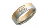 Золотое обручальное парное кольцо Эстет 01O660085 с бриллиантом