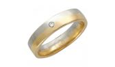 Золотое обручальное парное кольцо Эстет 01O660157 с бриллиантом