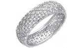 Обручальное парное кольцо из белого золота Эстет 01O670238 с бриллиантом