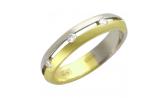 Золотое обручальное парное кольцо Эстет 01O680062 с бриллиантом